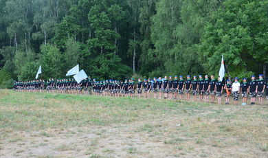 На реке Осетр начал работу военно-спортивный туристический лагерь ВПК "Русь"